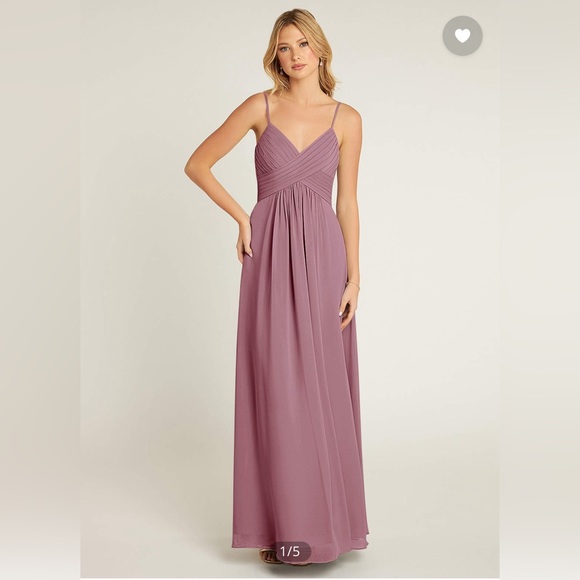 Azazie Shannon Dress in Vintage Mauve - Picture 2 of 14